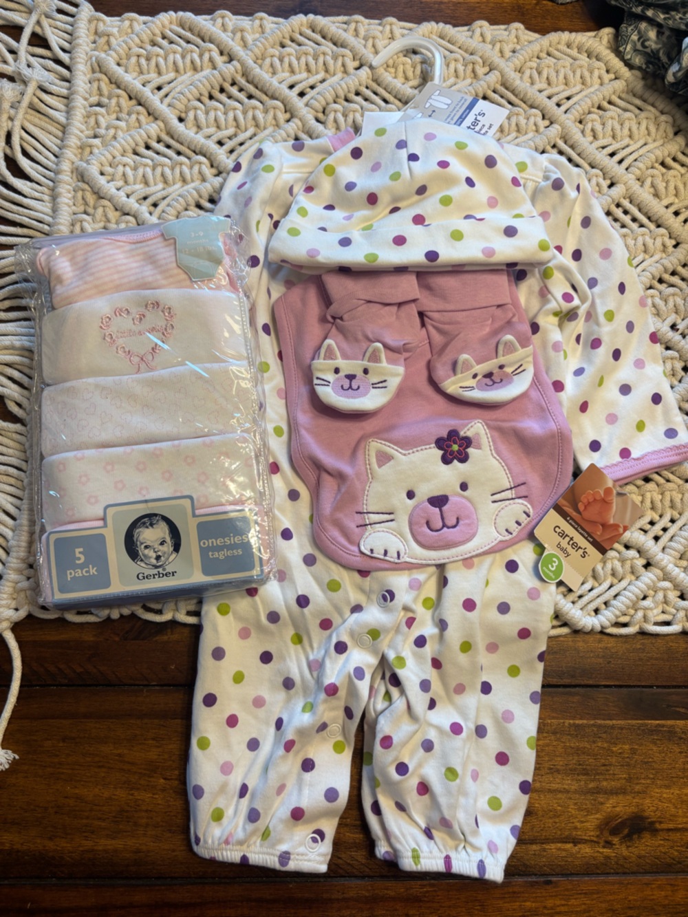 New - vintage Carters and Gerber romper with onesies